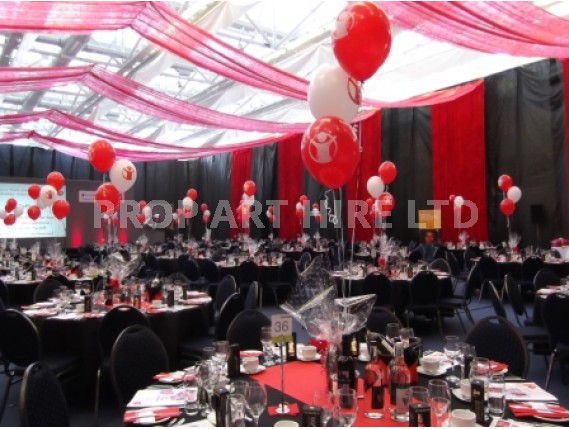 Red Drapes at the Swalec Stadium